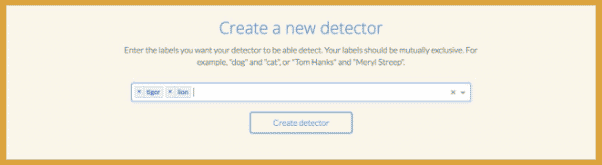screen prompting to create a new detector