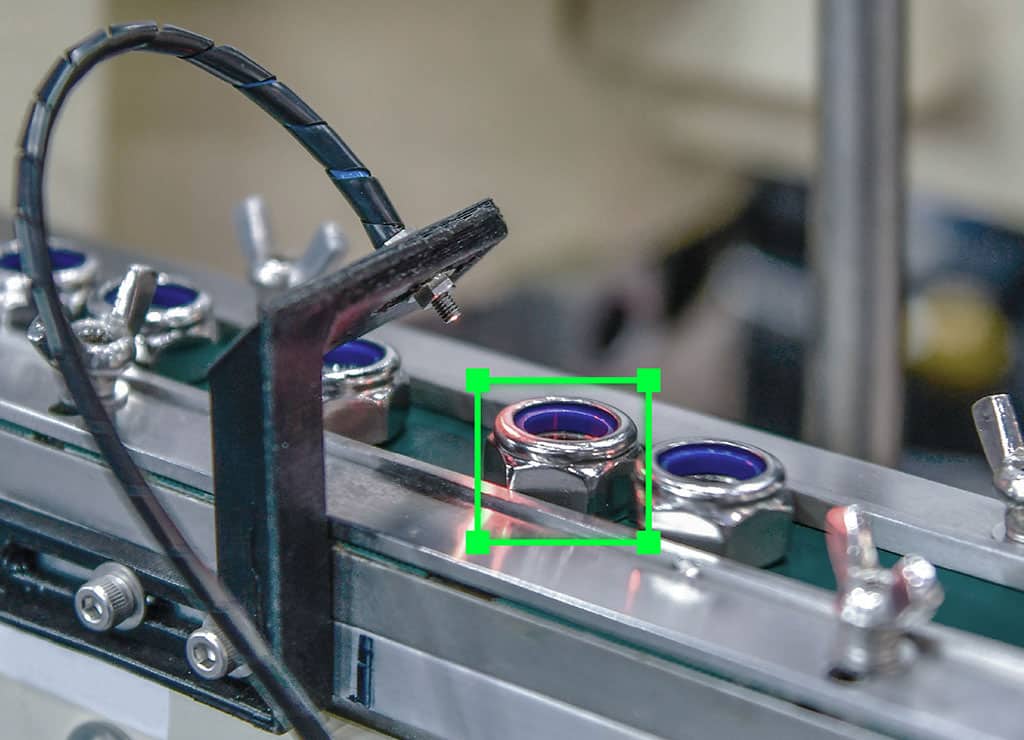 visual inspection system detecting an object