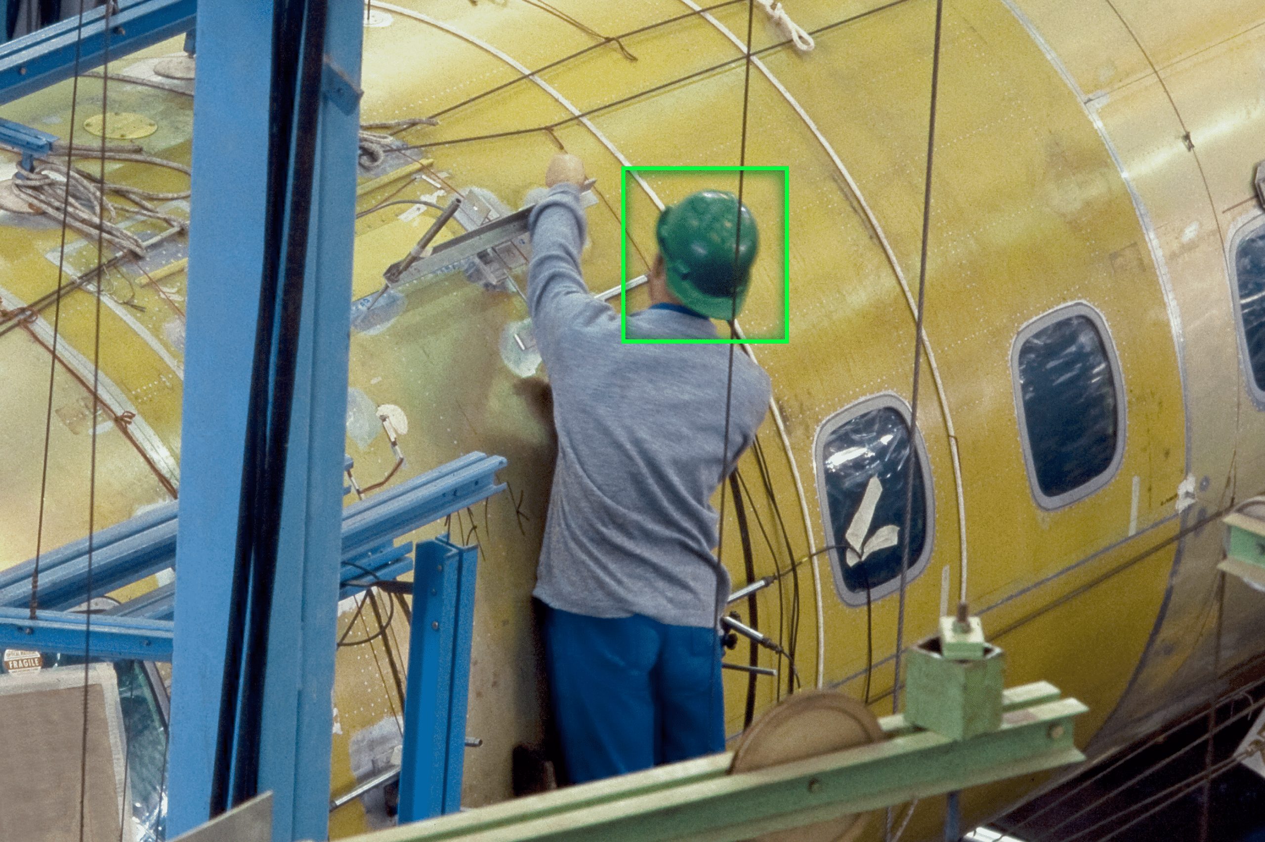 computer vision verifying that a manufacturing employee is wearing safety gear