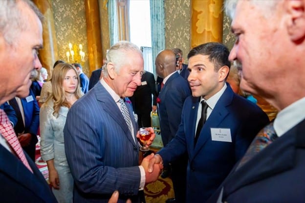 Matroid founder Reza Zadeh meeting with the King of England