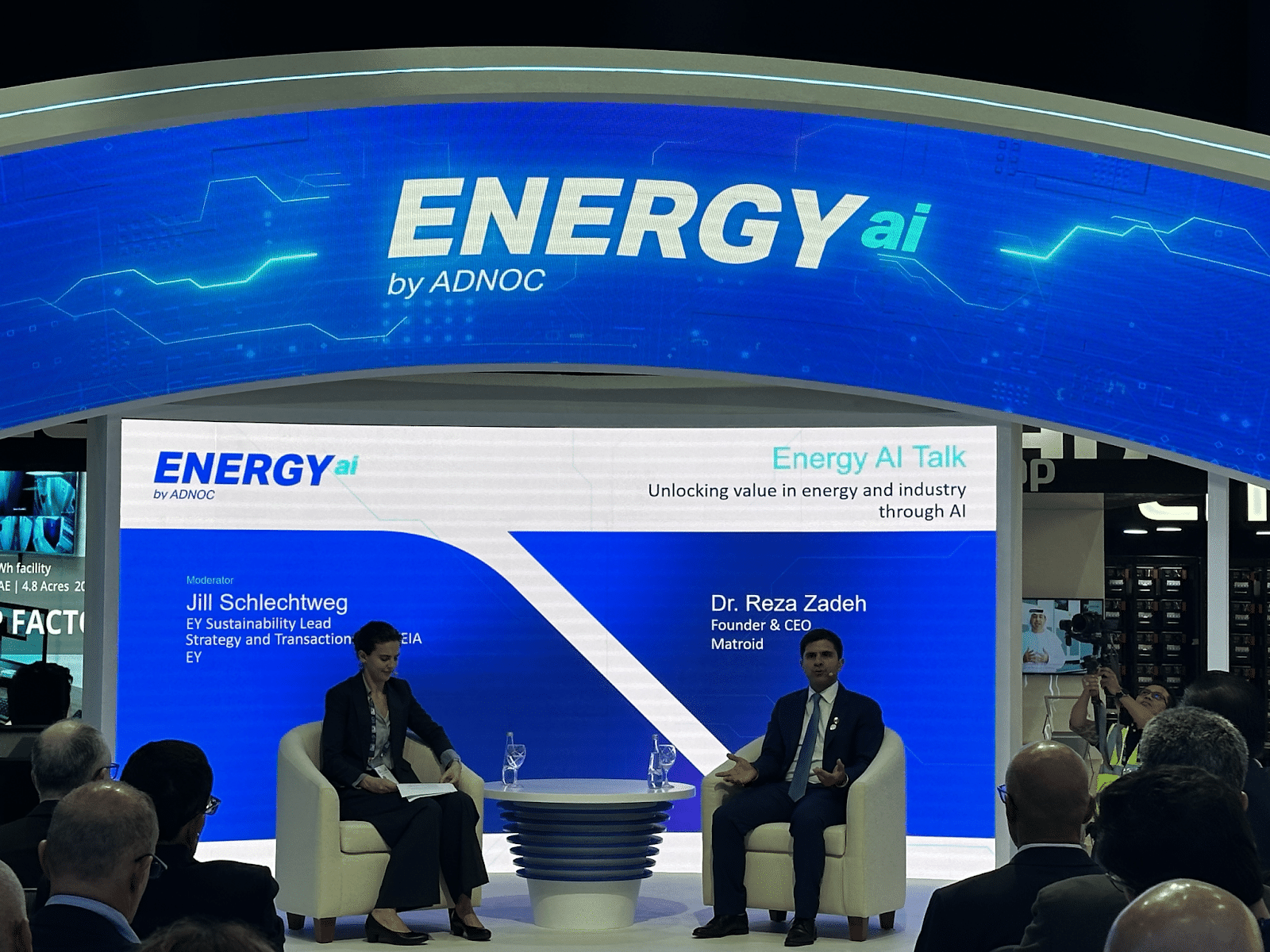 Matroid CEO, Dr. Reza Zadeh, giving a talk at ADIPEC 2024 on the transformative nature of Computer Vision on the Energy Sector. 