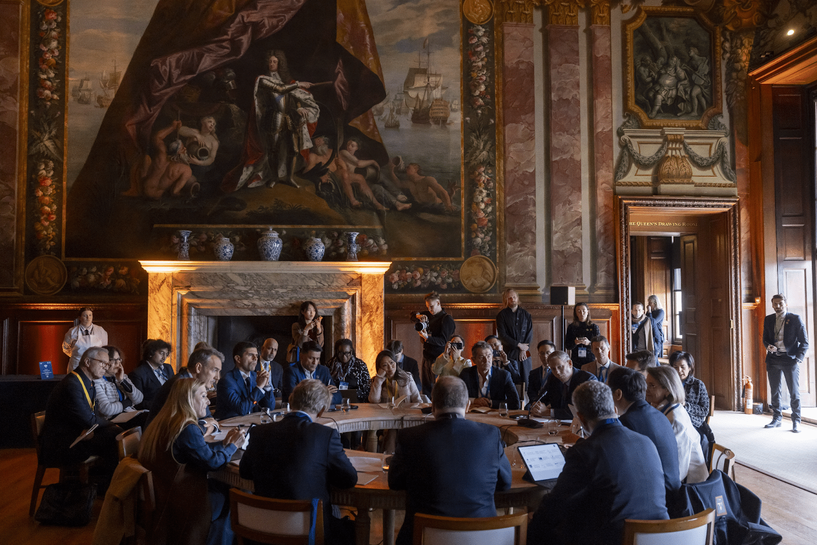 Matroid CEO Reza Zadeh at a roundtable during the Terra Carta Roundtables & Exhibition, discussing AI in sustiainability. 