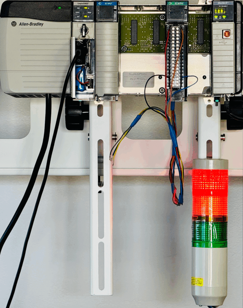 Image of an Allen Bradley PLC being integrated into a Matroid Edge Appliance