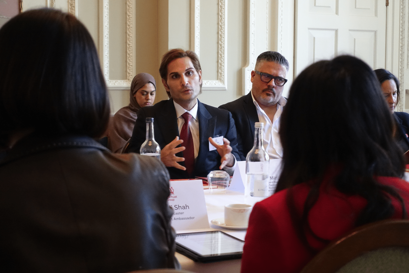 Omar pictured discussing technology